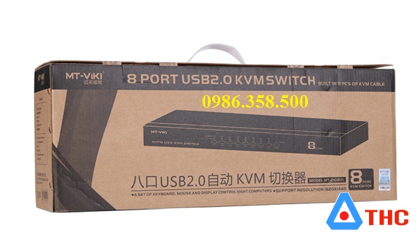 Bộ gộp KVM 8 Vào 1 ra (USB KVM Switch) MT-VIKI